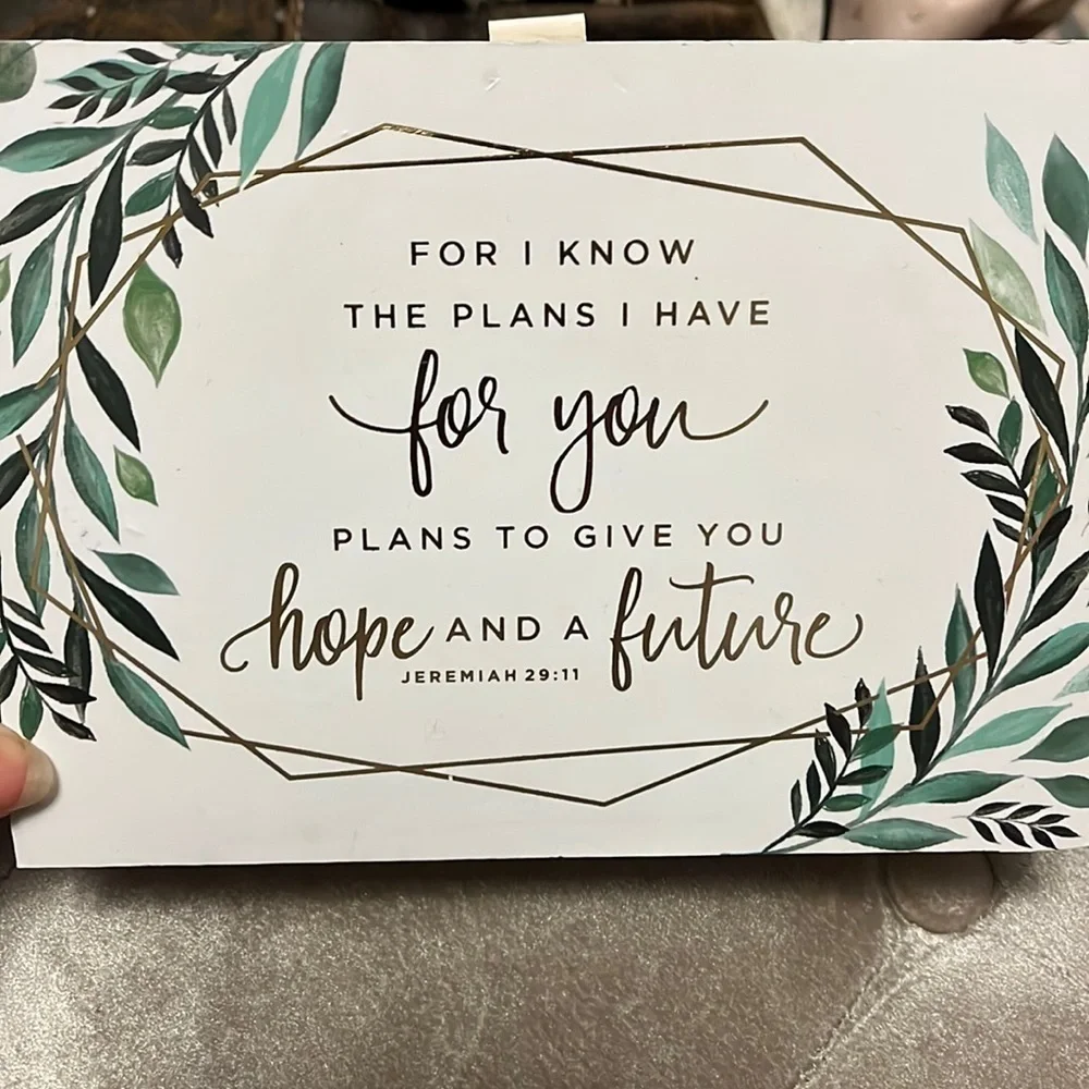 Wooden plaque, for I know the plans I have for you, plans to give you hope…